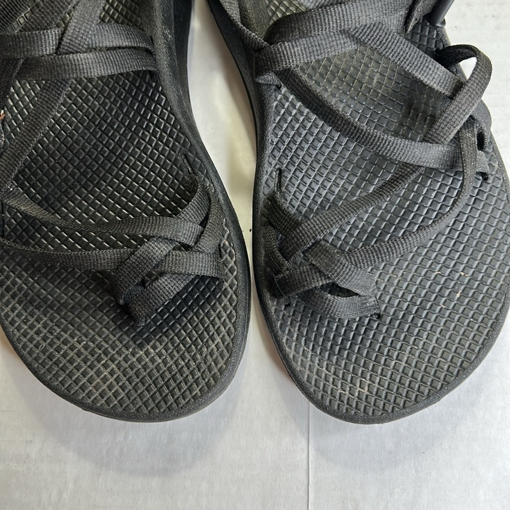 CHACO WOMENS BLACK STRAPPY ADJUSTABLE. STRAPS OUTDOOR SPORTS SANDAL SZ W10 - Picture 3 of 12